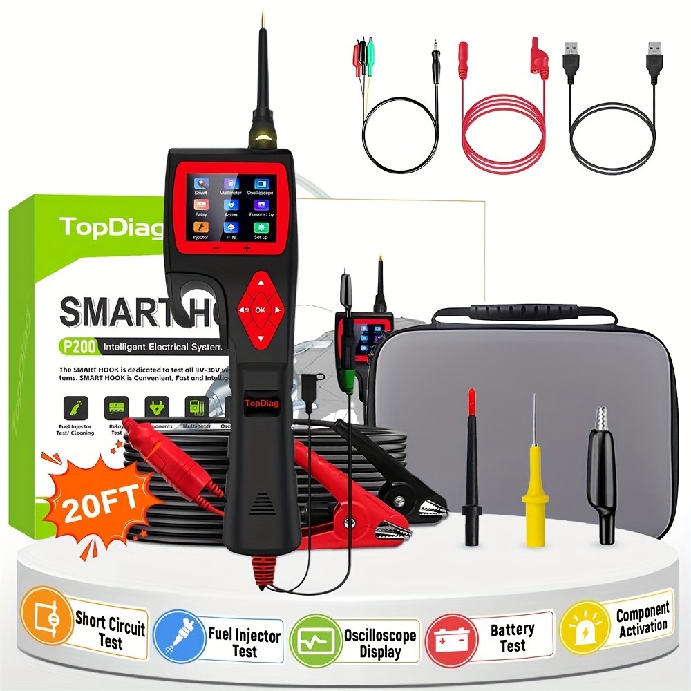 Power Circuit Probe Kit Multimeter Relay & Fuel Injector Tester Automotive 9-30V