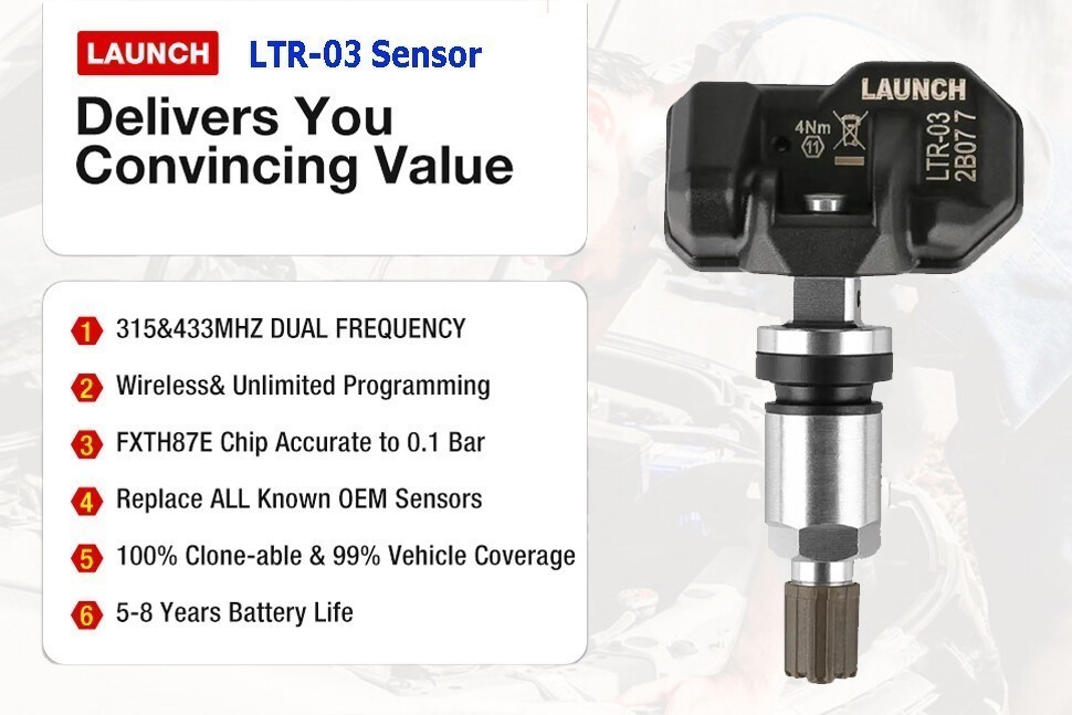 8pack LTR-03 TPMS Sensors, TPMS Sensor 315MHZ+433MHZ RF Dual Frequency Tire*^