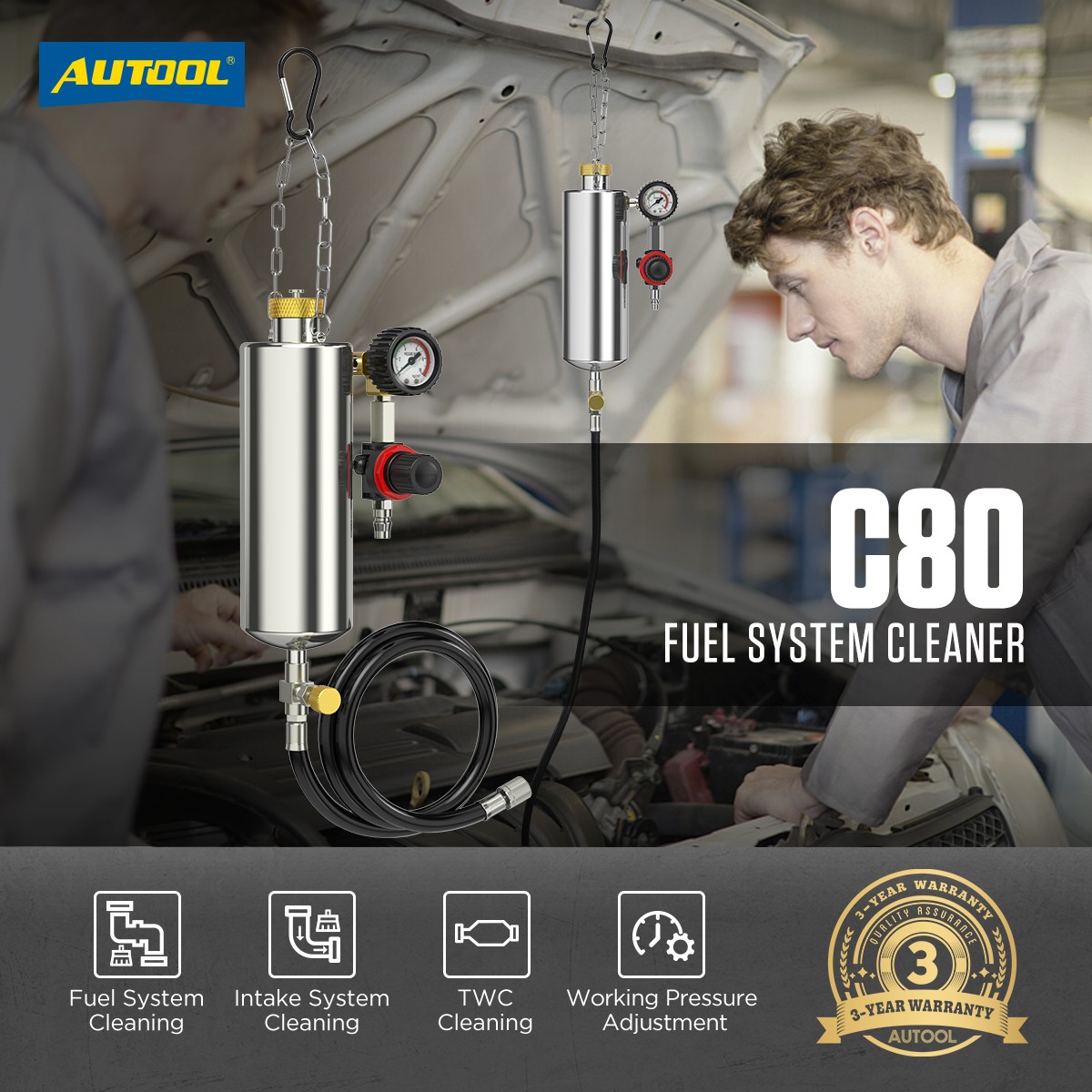 Fuel Injector Cleaner Machine CFS Series Fuel System Cleaning Assistant 1000ML