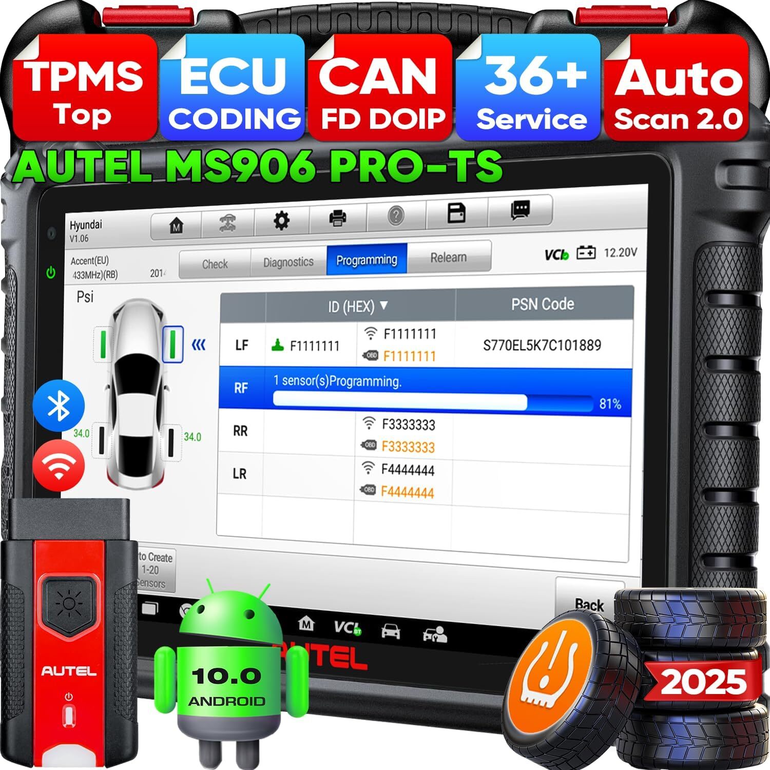 Autel MaxiCOM MK906 Pro-TS Upgrade of MaxiSys MS906 Pro TS MS906 Pro Full TPMS