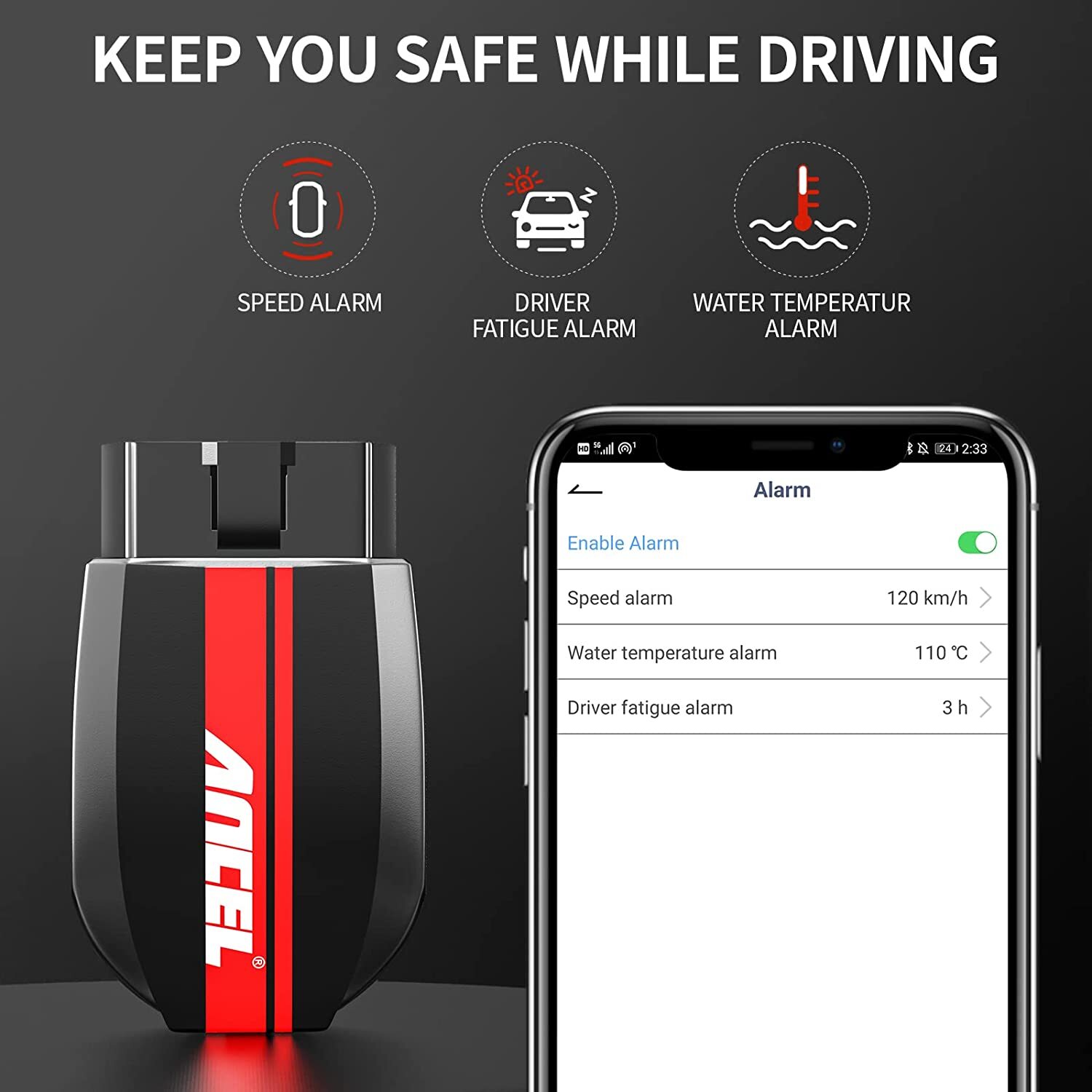 ANCEL BD200 OBD2 Scanner Check Engine Light Battery Car OBD Code Reader for IOS