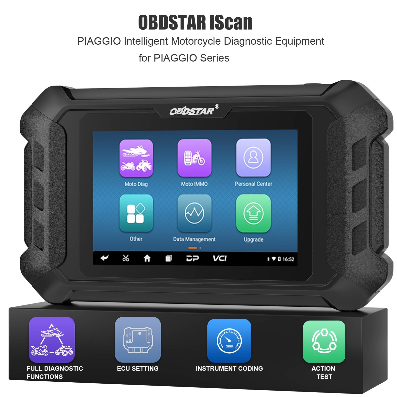 OBDSTAR ISCAN For PIAGGIO Motorcycle Diagnostic Equipment A/F Value Reset US
