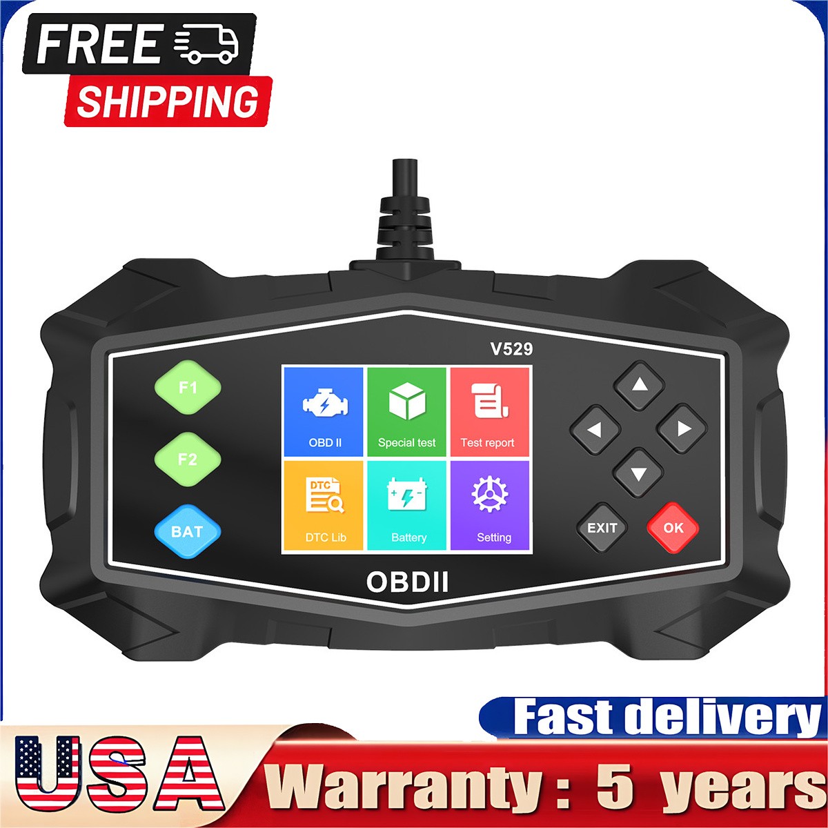 Car OBD2 Scanner LIVE DATA STREAM DTC LOOKUP Erase Codes BATTERY VOLTAGE TEST