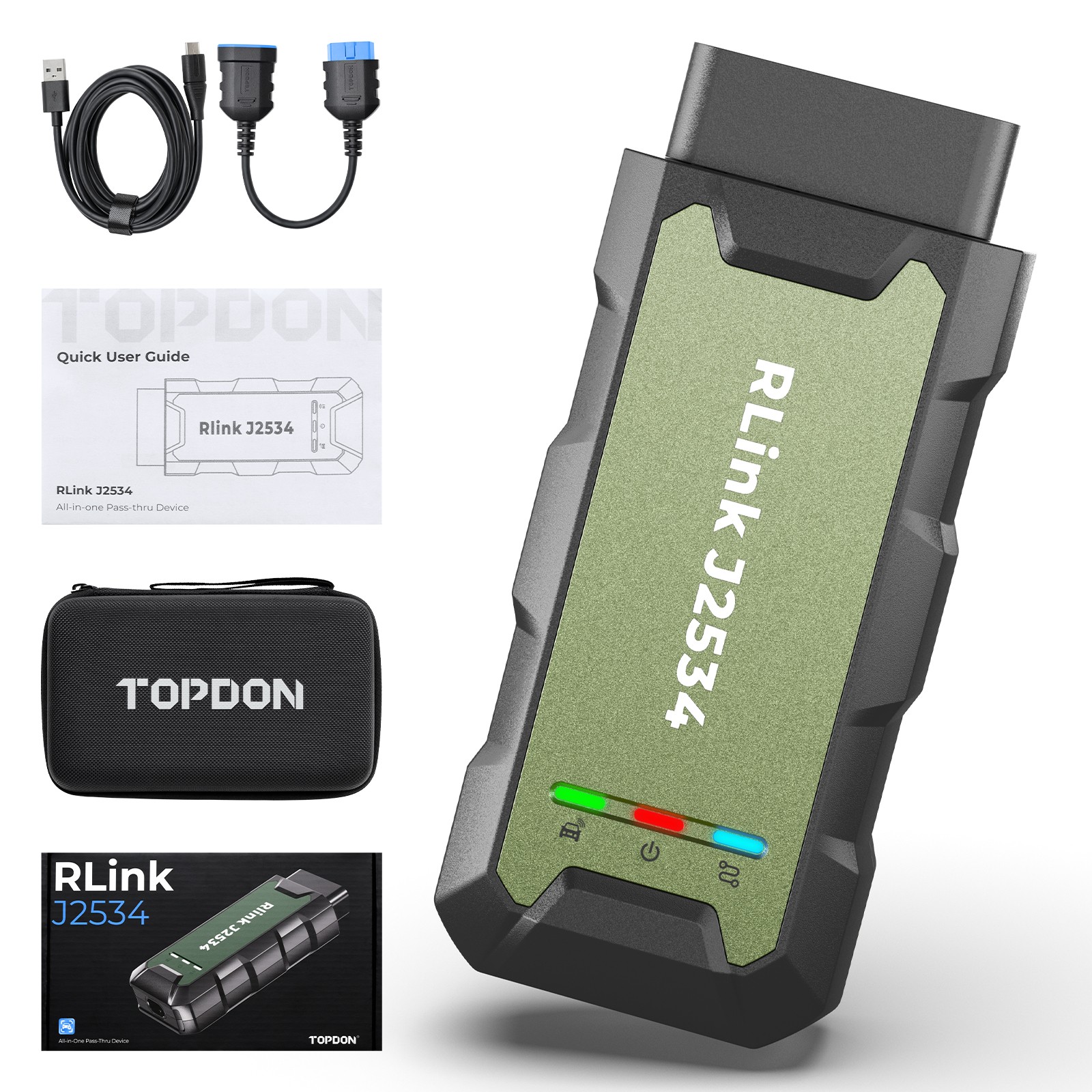 TOPDON RLink J2534 OEM Reprogramming & Diagnostic Tool Support 13+ Vehicle Brand