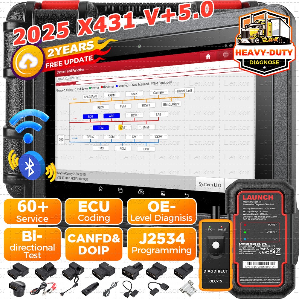 LAUNCH X431 PRO3S V+ 5.0 ELITE PRO5 Car Diagnostic Tool J2534 Programming Coding