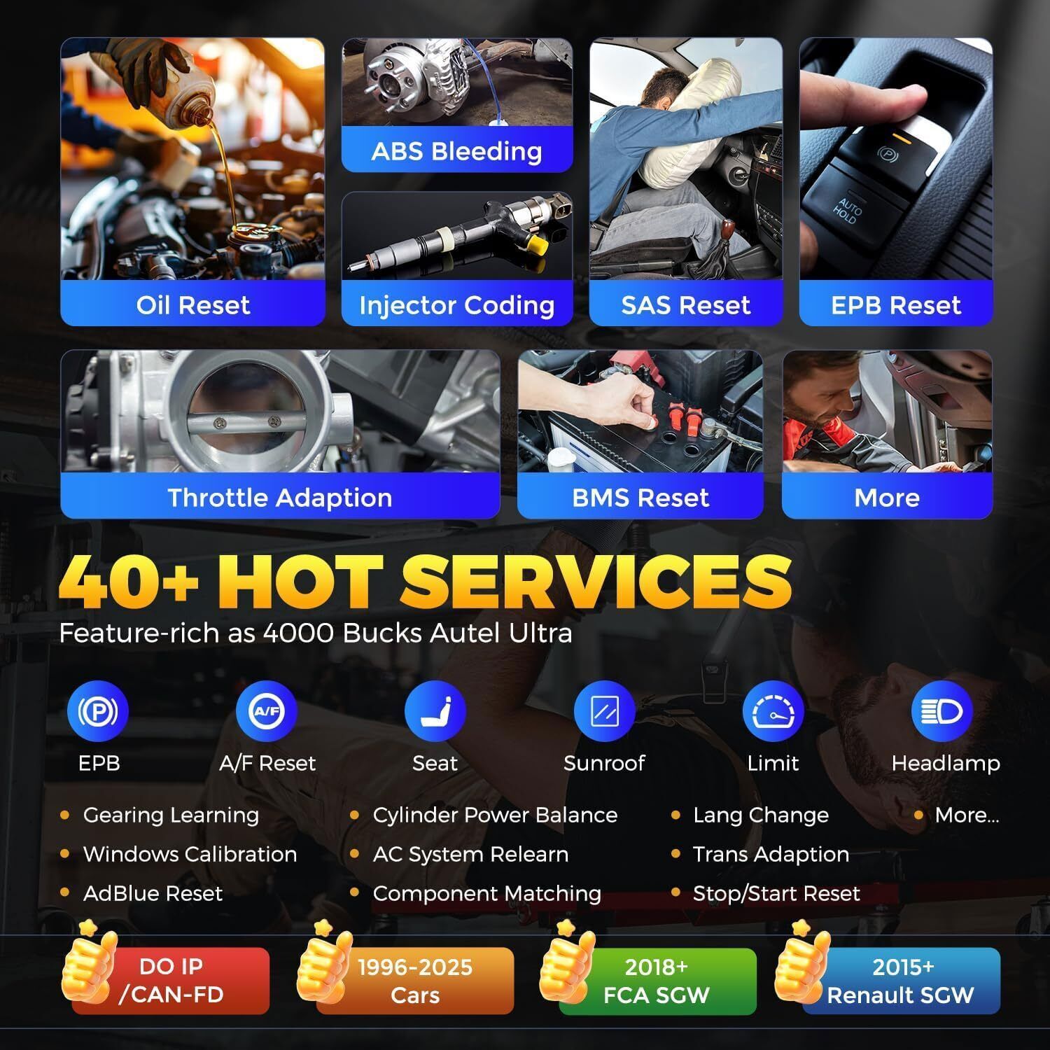 EL-50448 TPMS Reset Relearn Diagnostic Tool Car Tire Pressure Monitor Sensor US