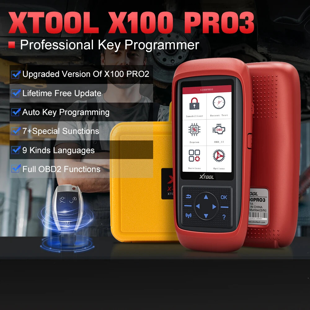 XTOOL X100 Pro3 Auto Key Programmer ABS Throttle Relearn EPB SAS Diagnostic Scan
