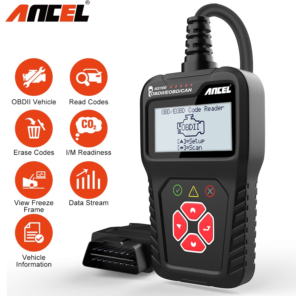 Ancel AS100 Automotive OBD2 Scanner Code Reader Car Engine Fault Diagnostic Tool