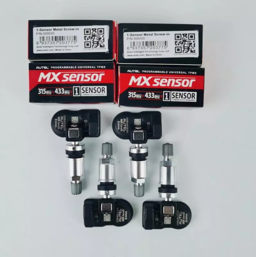 4Pcs New Autel TPMS Sensor MX-Sensor 315MHz & 433MHz Programmable Metal Valve
