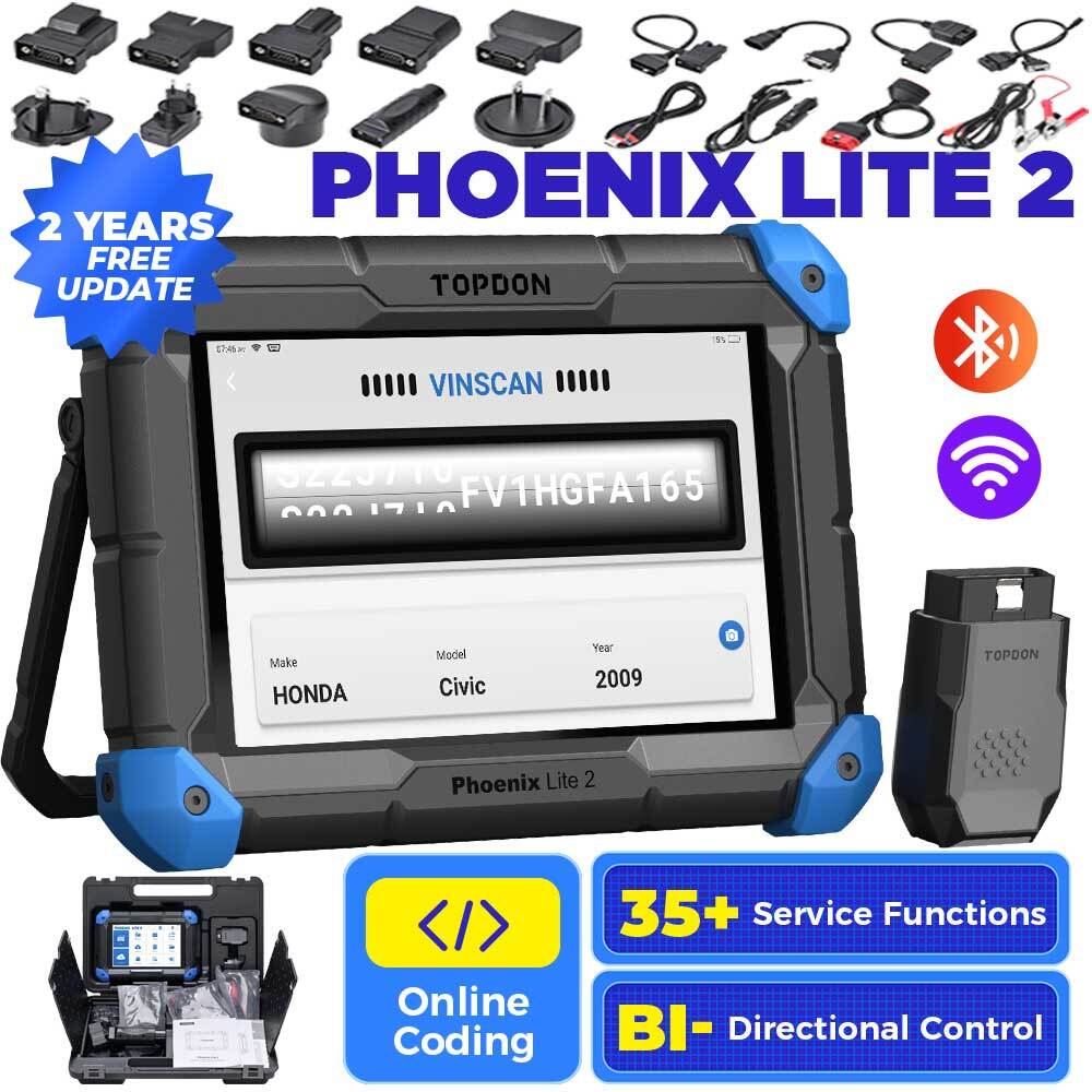 2026 TOPDON Phoenix Lite 2 Car Diagnostic Scanner Advanced ECU Coding Tool