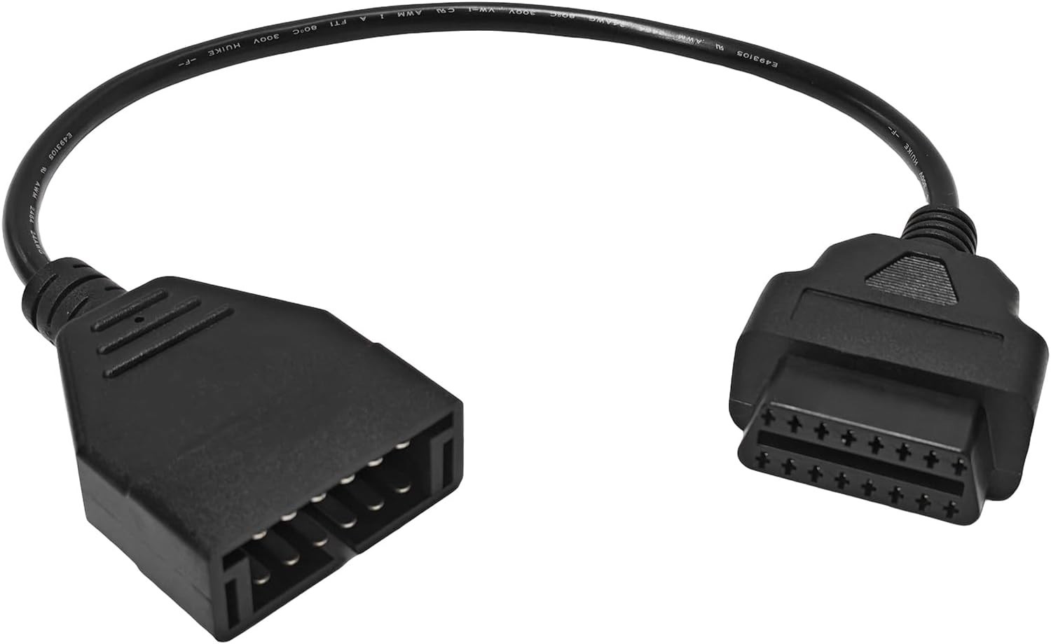 OBD1 to OBD2 Adapter, OBD1 12 Pins to OBD2 16 Pins Auto Diagnostic Extension Cab