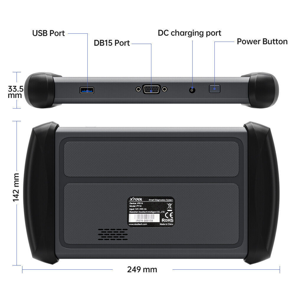 USED XTOOL IP819 E.CU Coding Auto Diagnostic Scanner Bidirectional V.AG Guided