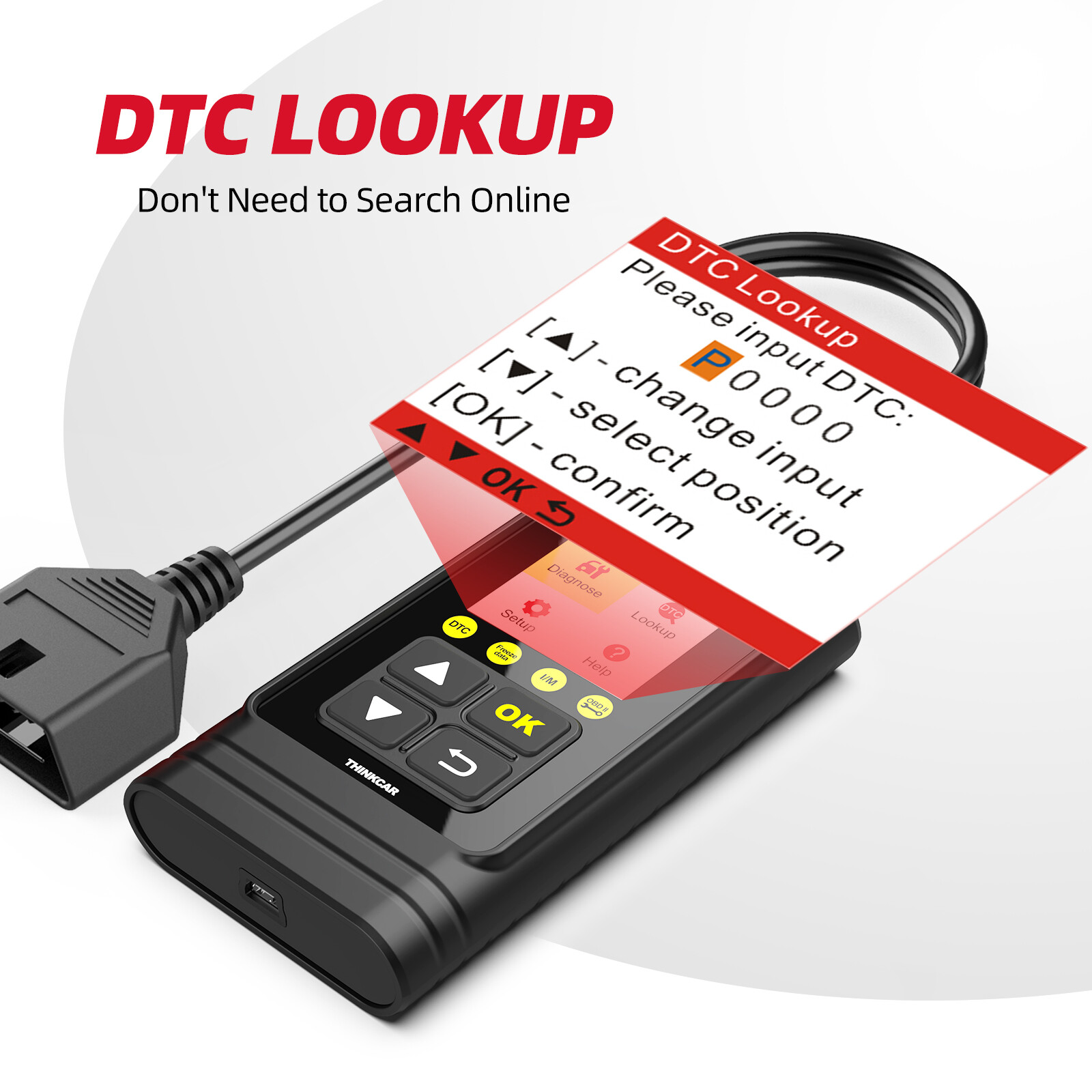 THINKCAR Scanner Auto OBD2 Code Reader Car Engine Fault Diagnostic Scan Tool