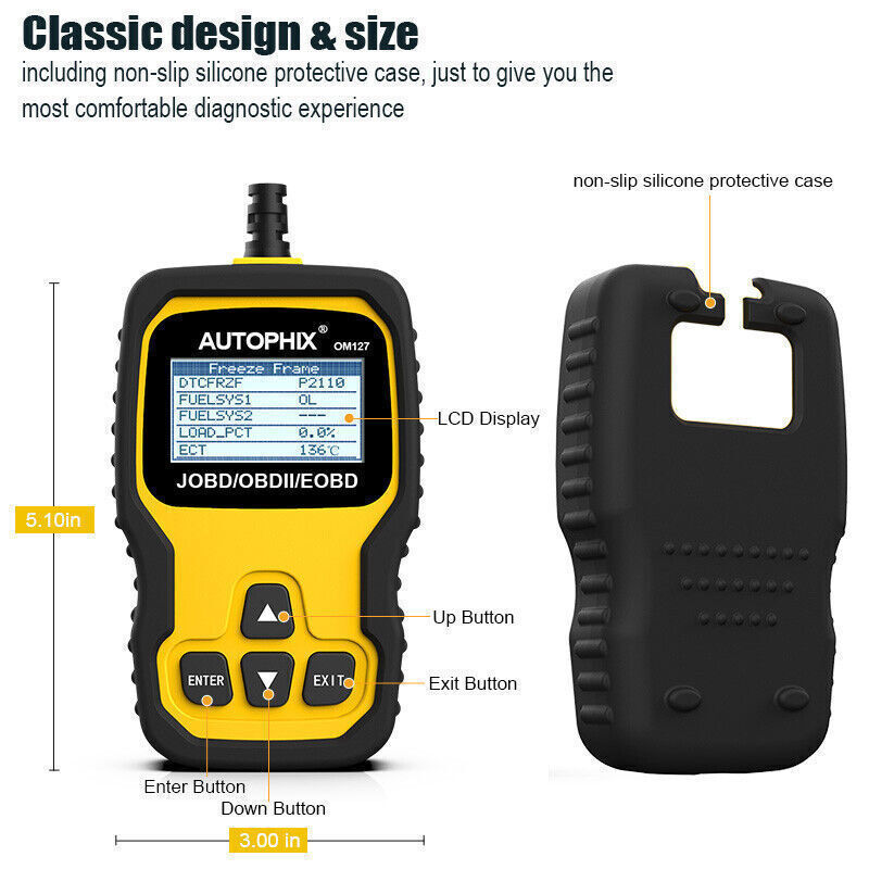 AUTOPHIX OM127 OBD2 JOBD Scanner Car Code Reader Chack Engine Diagnostic Tool