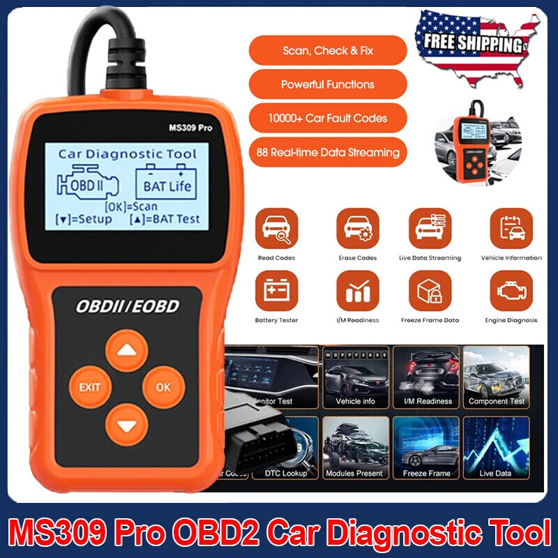 Automotive OBD2 Scanner EOBD Code Reader Car Diagnostic Tool Check Engine Fault