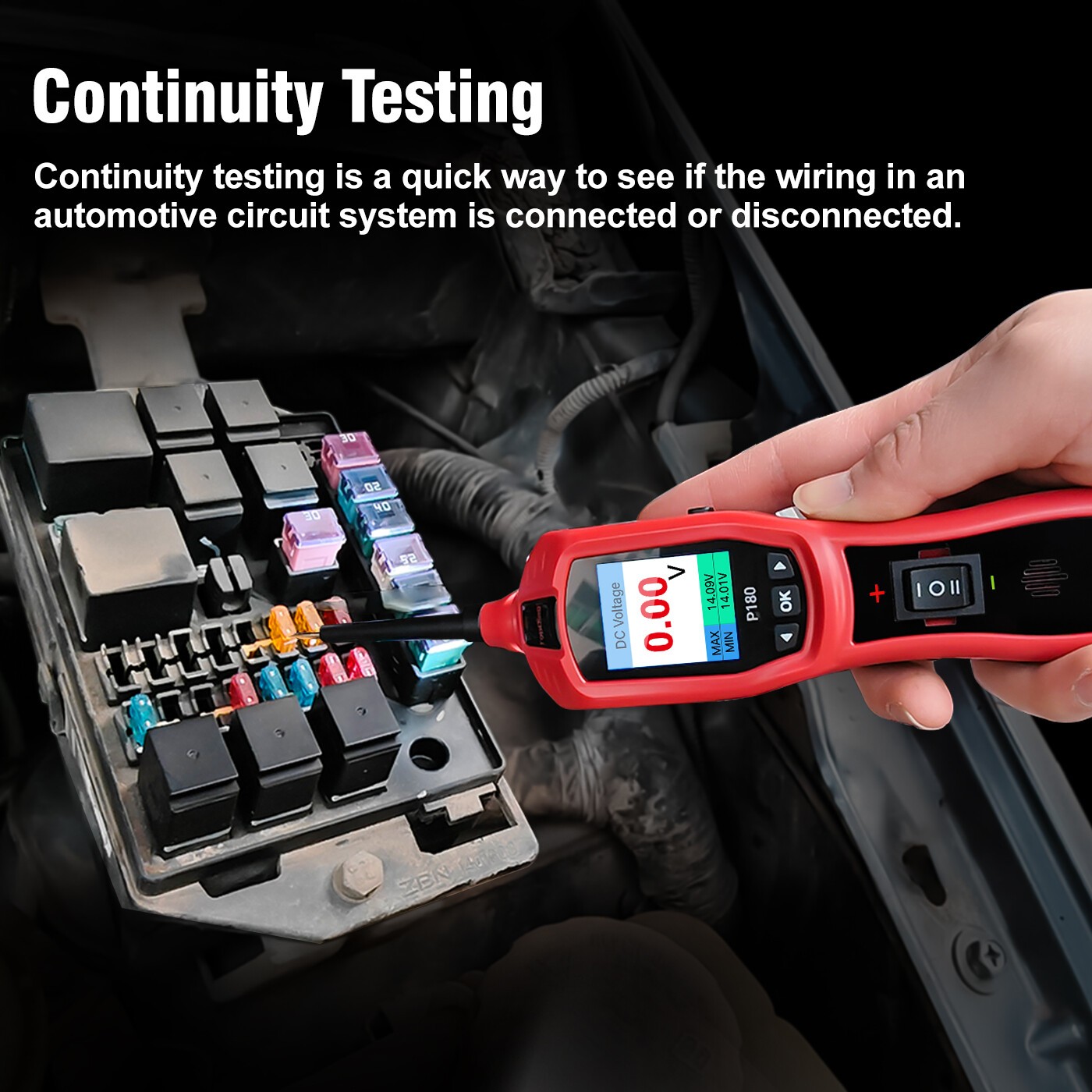 Topdiag P180 Circuit Breaker Finder Tool Fuel Injector Tester Battery Voltage US