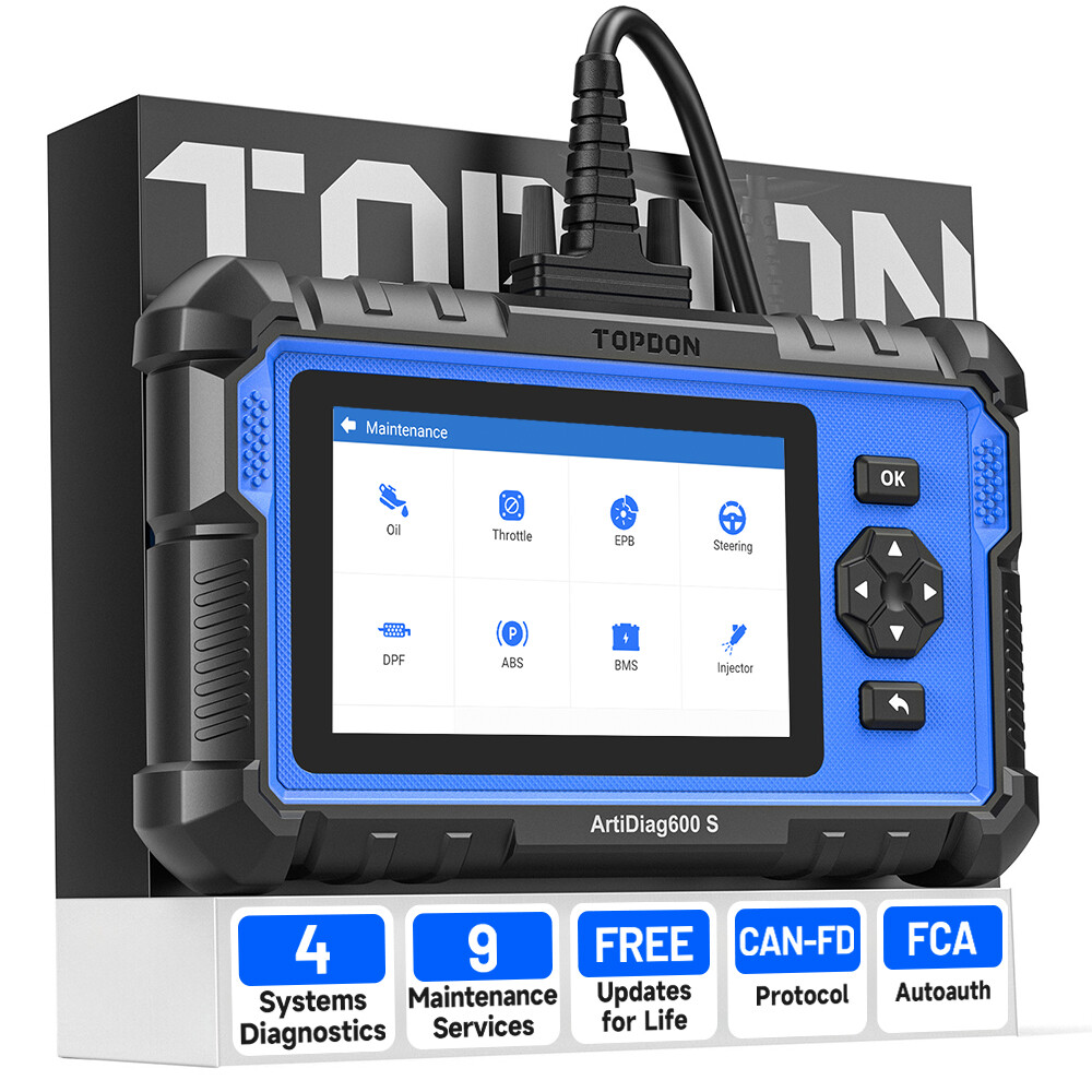 🔥2026 Newest TOPDON AD600S Diagnostic Tool FCA CAN-FD Life Free Updates US
