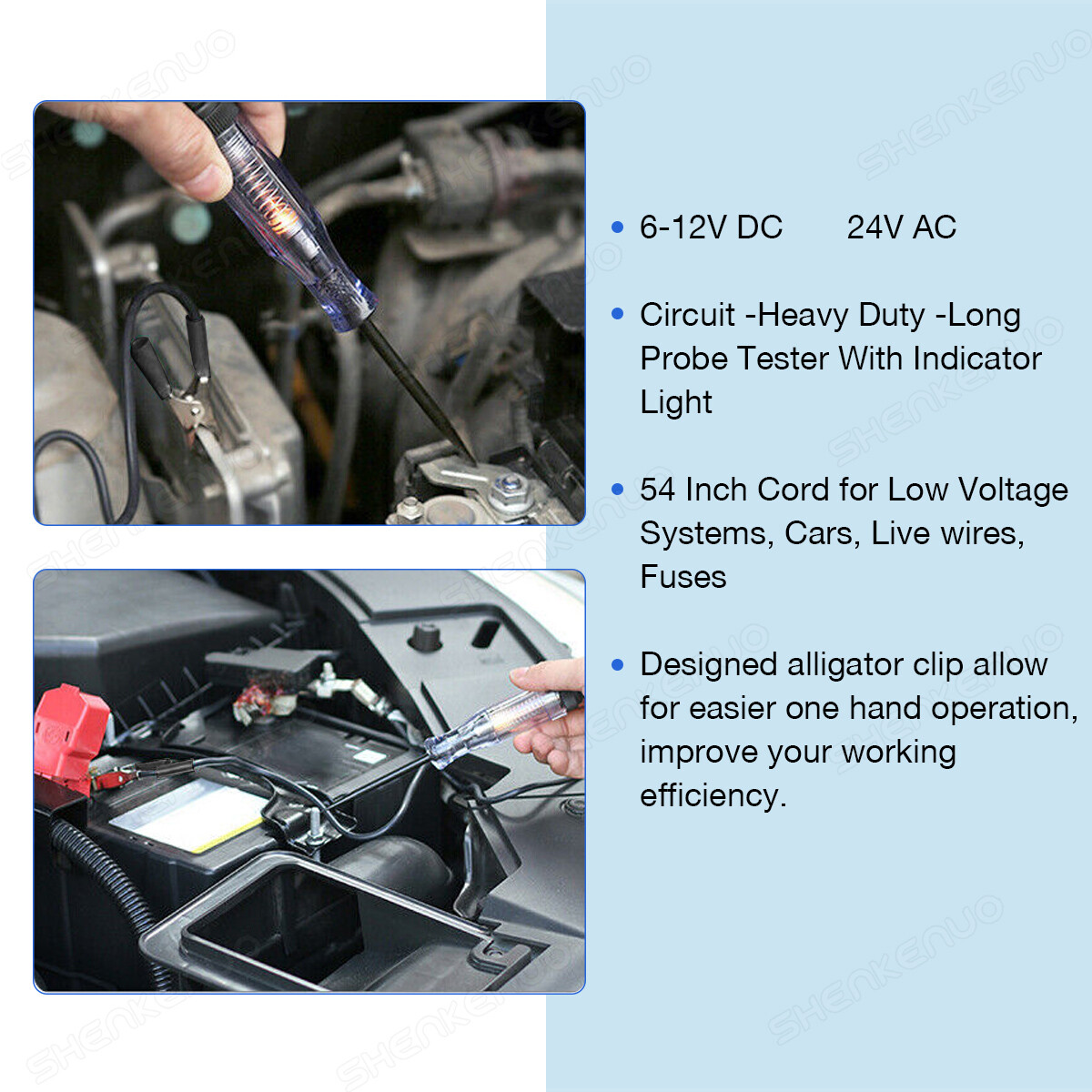 Digital Electric Circuit Tester 5V-30V 12V Light Test LCD Car Boat RV Motorcycle