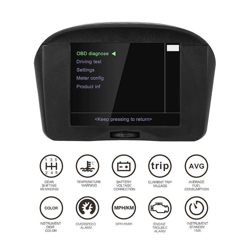 AUTOOL X50 Plus OBD2 Car Head Up Display Smart Digital Meter Clock Fault Alarm