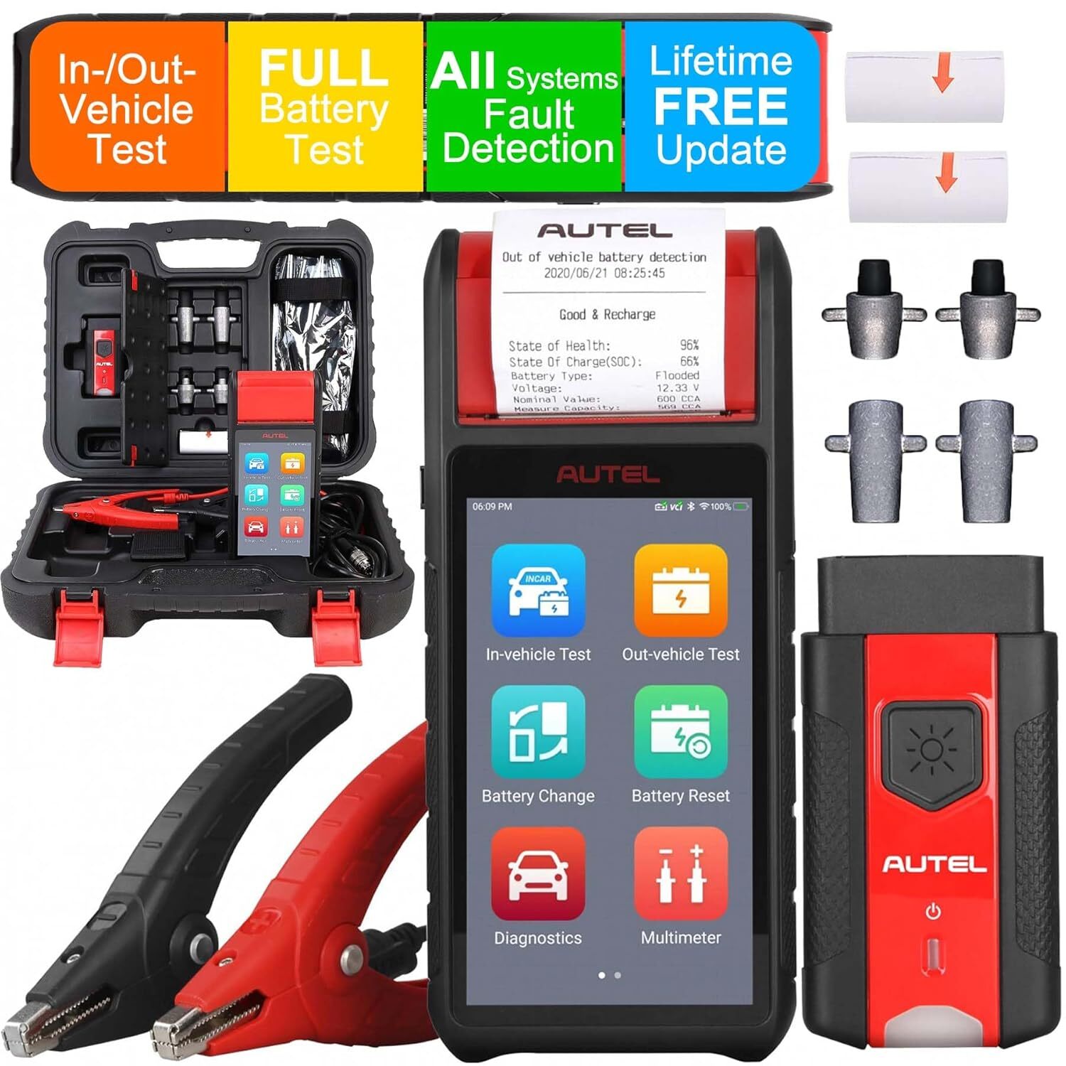 Autel MaxiBAS BT608 Battery Tester PK BT508 – Full Systems Diagnostic as MK808S