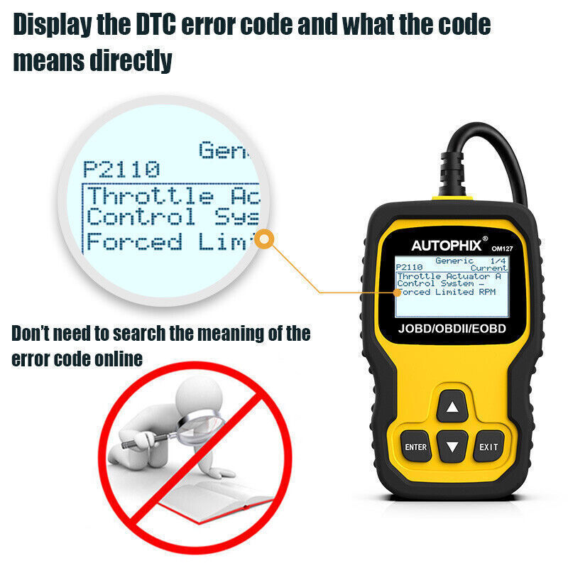 AUTOPHIX OM127 OBD2 JOBD Scanner Car Code Reader Chack Engine Diagnostic Tool