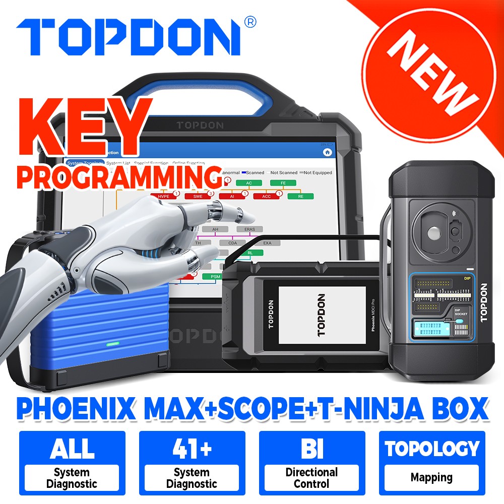 TOPDON Phoenix Max Bundle Scope T-Ninja Box ECU Key Programming Coding Scan Tool