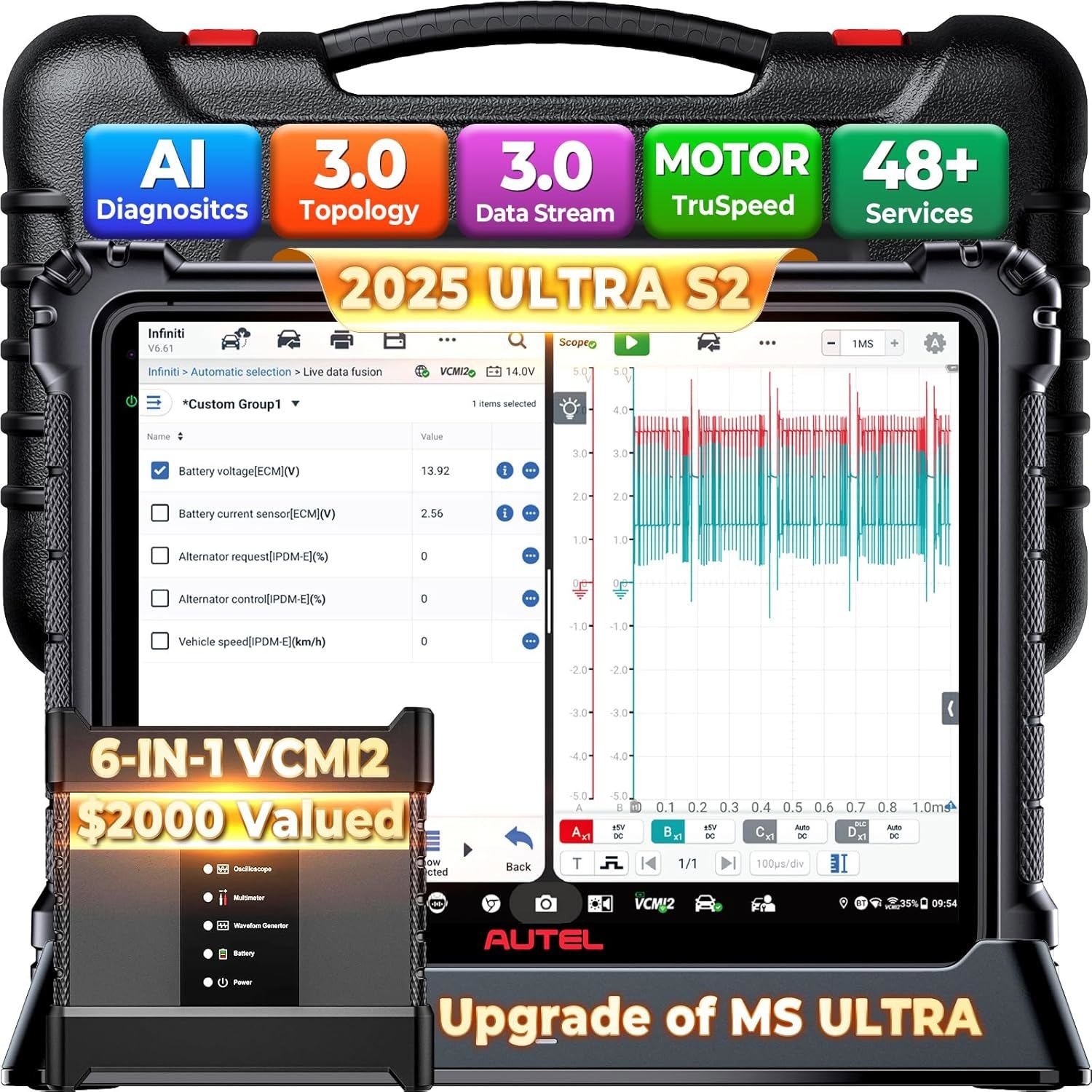 2026 Autel MaxiSYS Ultra S2 Topology 3.0 Multi-Point DVI with 1-Year Free Update