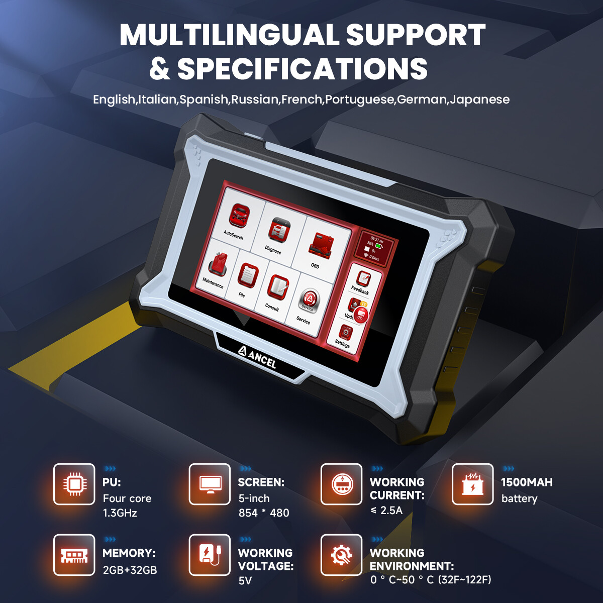 Full System Car OBD2 Scanner Code Reader Automotive Diagnostic Tool Live Data