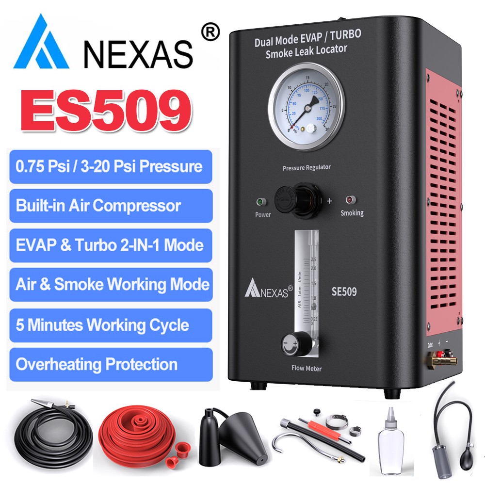 NEXAS SE509 Automotive EVAP Smoke Machine Air Pump Fuel Leak Detector Test Tool