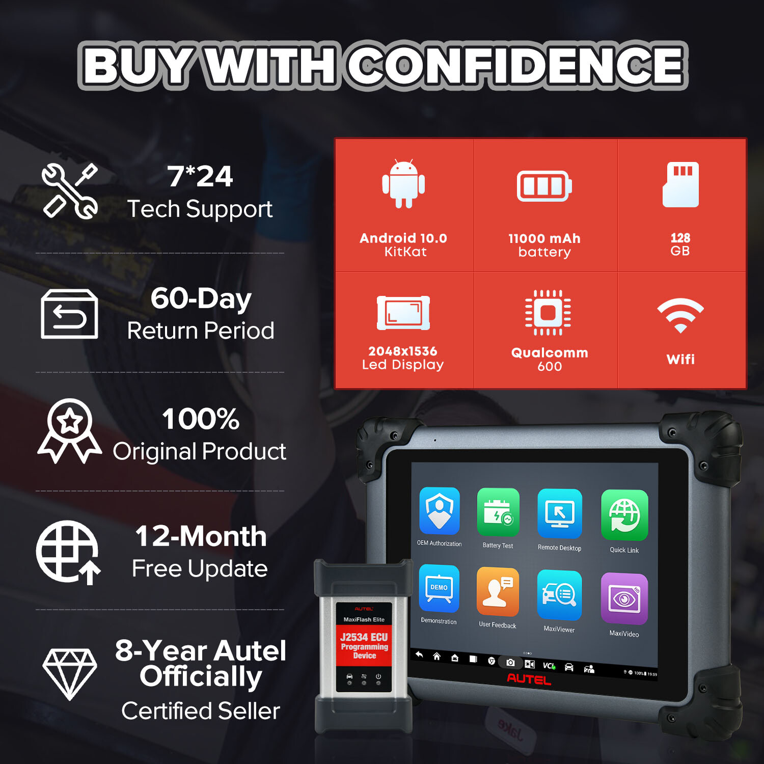 Autel MaxiSys MS908S PRO II Elite ECU Programmer Up from MK908 II MK908 PRO II
