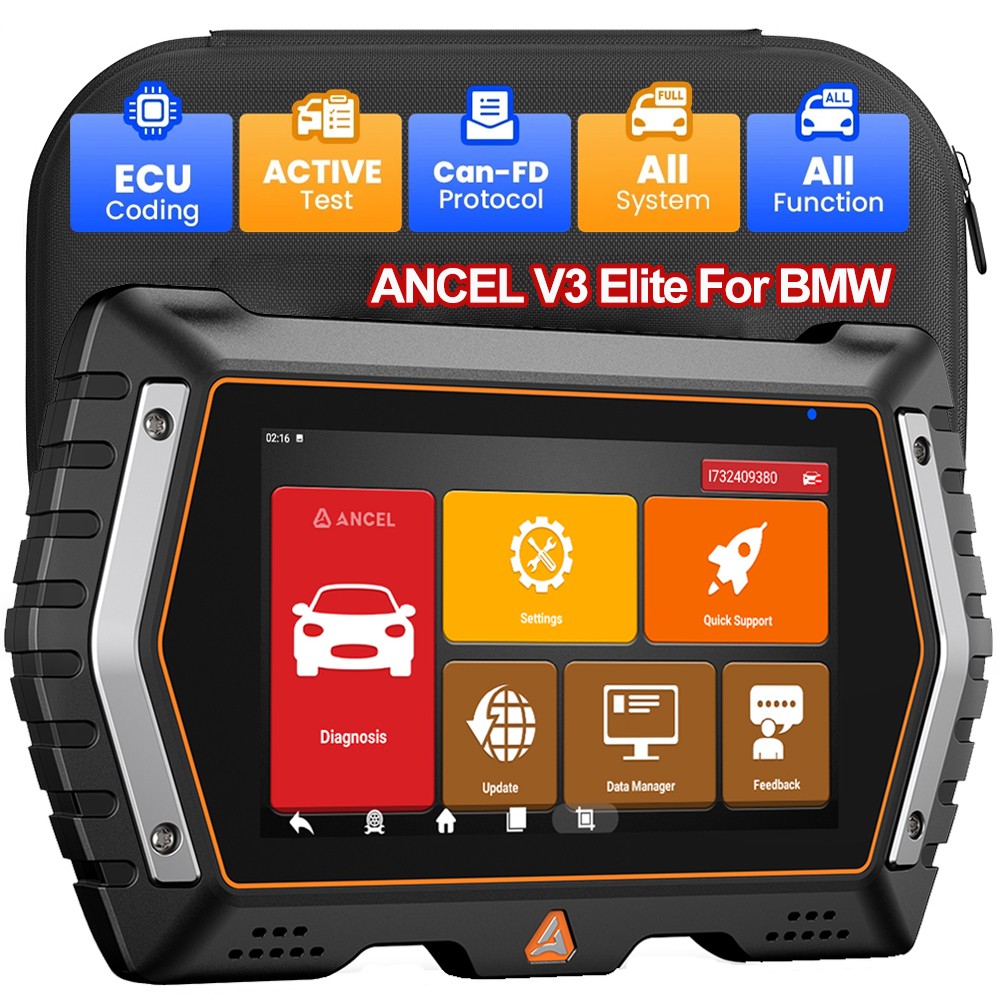 ANCEL V3 Elite Bi directional OBD2 Scanner Car All System Diagnostic For BMW
