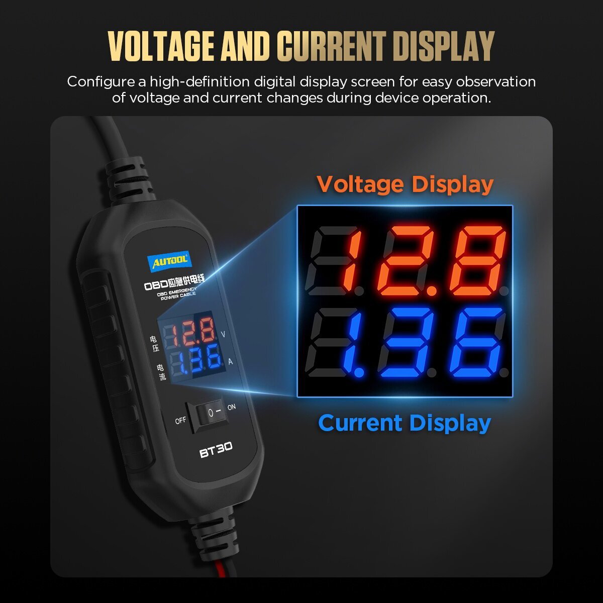 OBD2 II Vehicle ECU Memory Saver Car Battery Replacement Emergency Power Cable