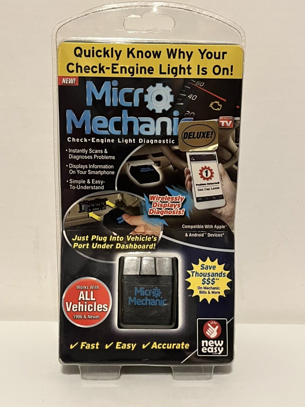 Micro Mechanic Portable Check Engine Car Code Reader Diagnostic Tool Scanner New