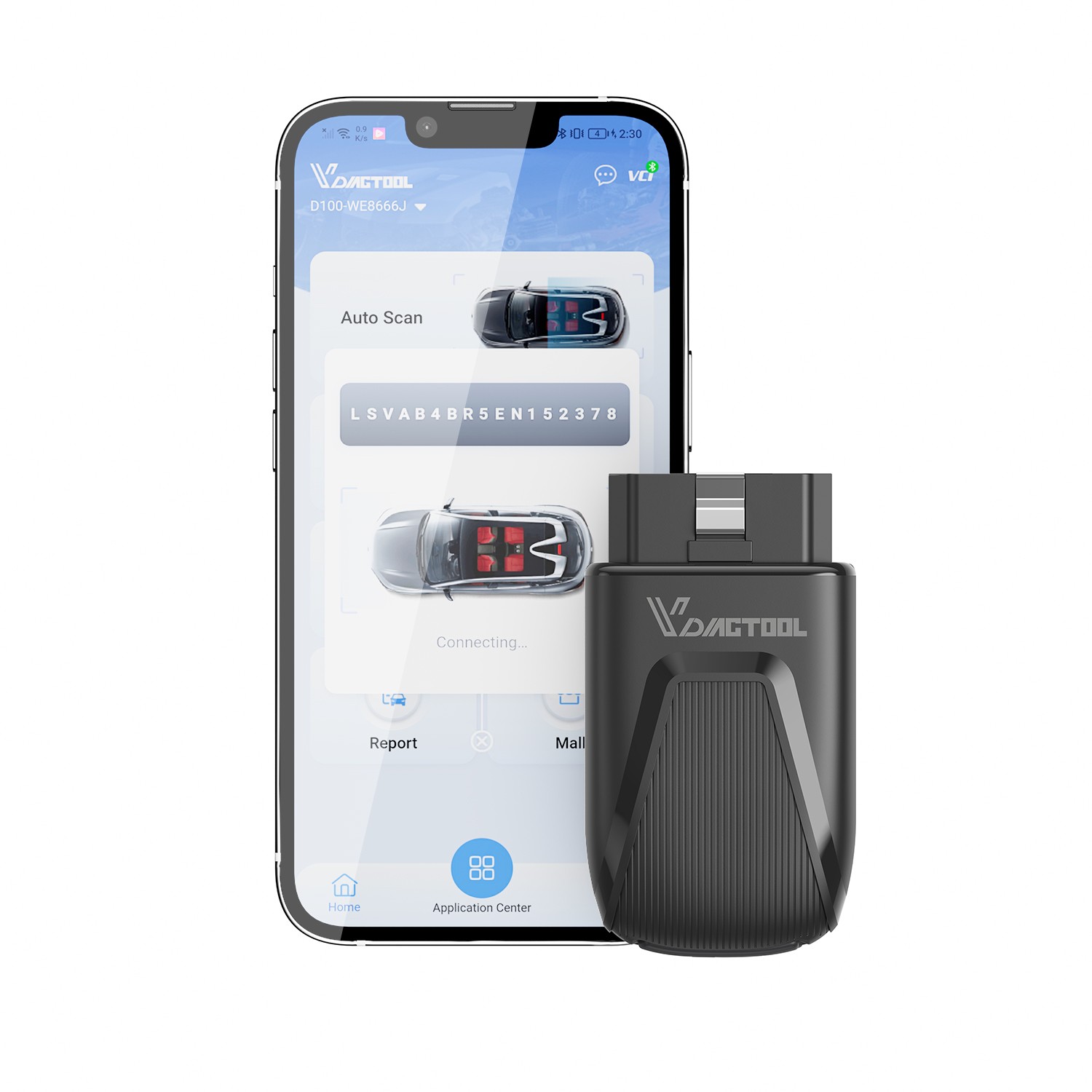 Vdiagtool D100 Bluetooth OBD2 Scanner All System Crank Sensor Throttle Relearn