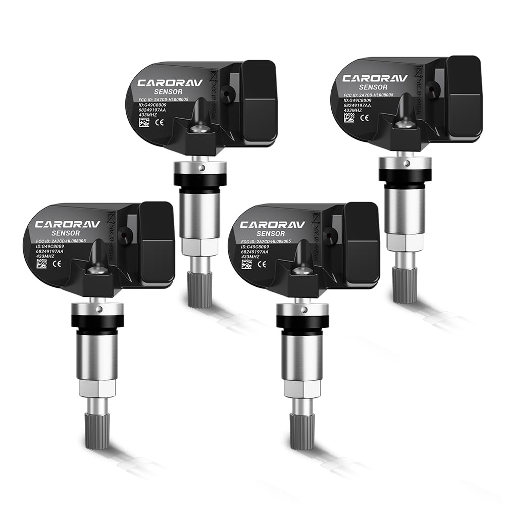 CARORAV TPMS Sensor Tire Pressure Monitoring System fit for 4 PCS