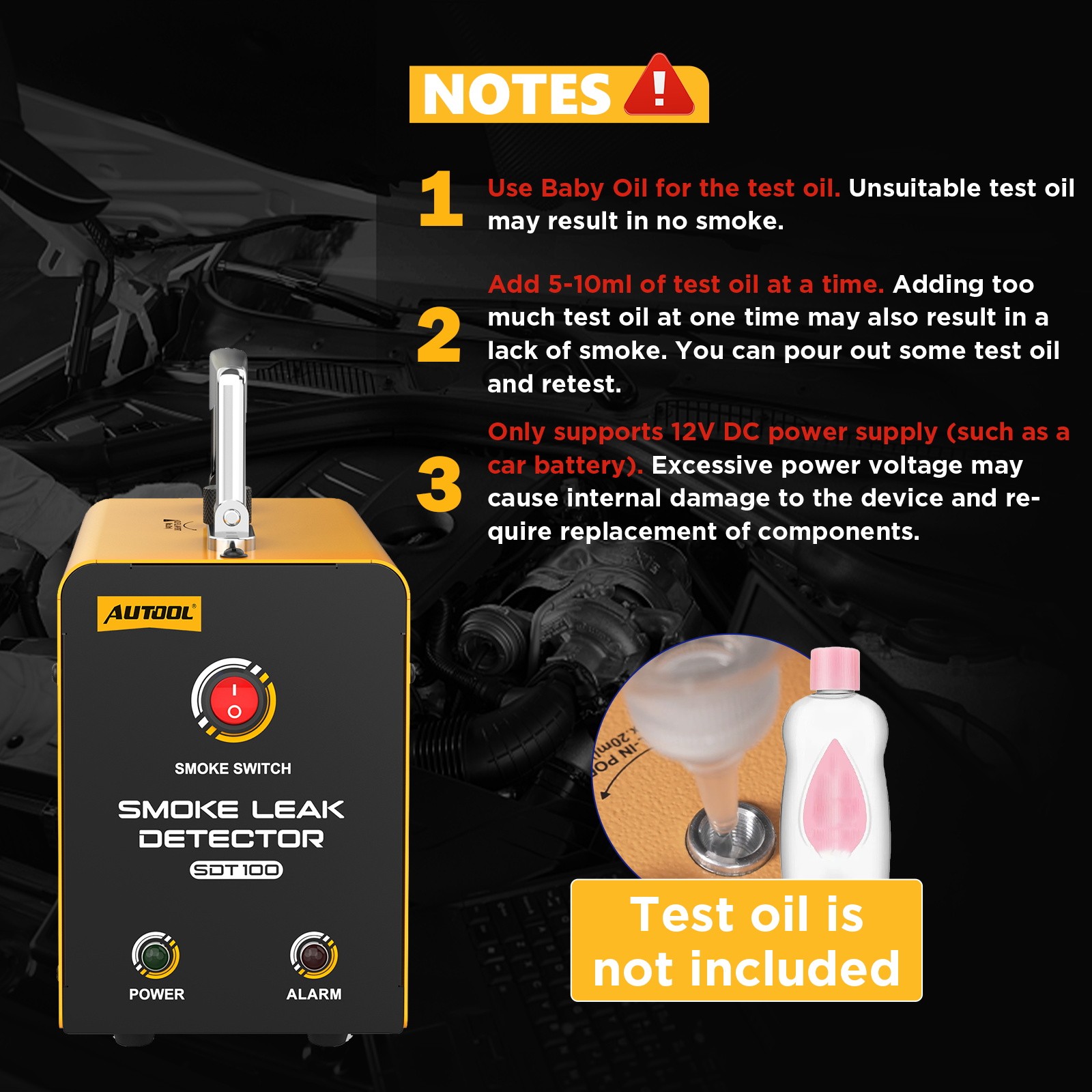 Smoke Machine Automotive EVAP Smoke Leak Detector Professional Diagnostic Tester