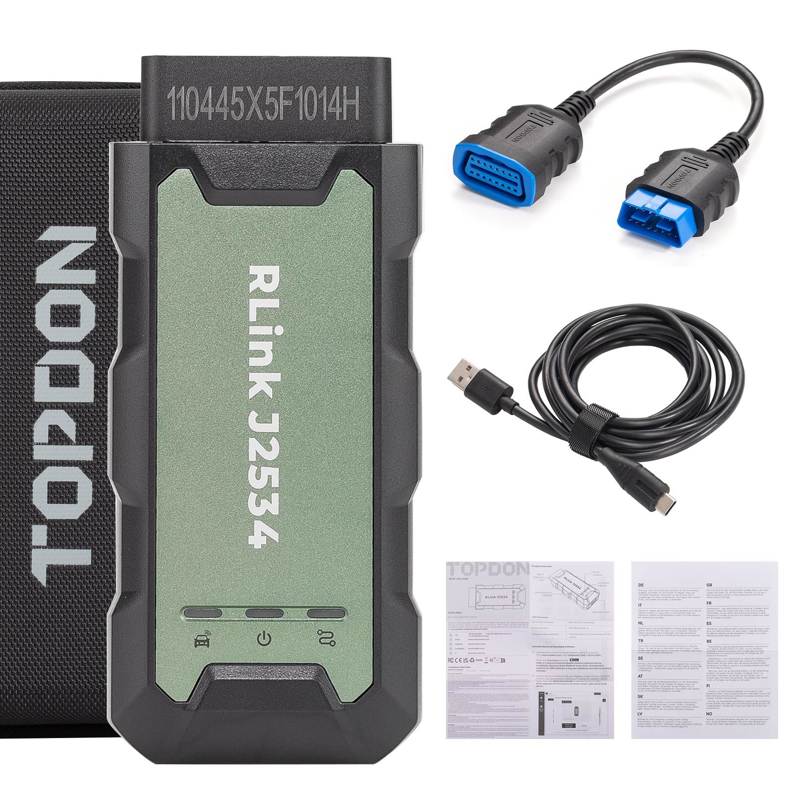 TOPDON Rlink J2534 Pass-Thru Programmer ForAll J2534 Protocols Windows7,8,10,11