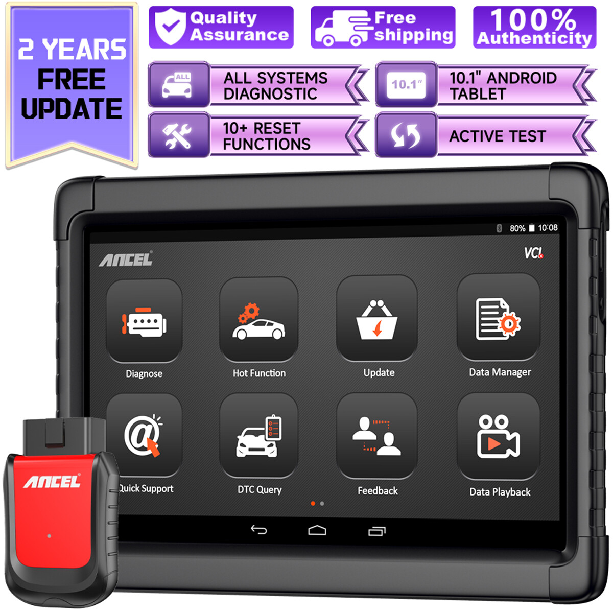 ANCEL X6 Car Bidirectional All System OBD2 Scanner Diagnostic Tool IMMO Service