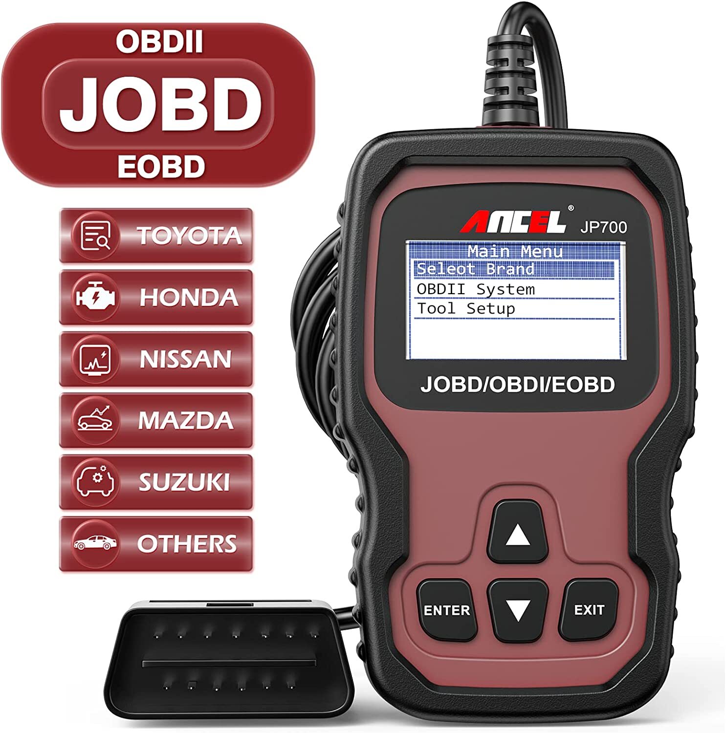 ANCEL JP700 JOBD OBD2 Japanese Car Scanner Code Reader Check Engine Diagnostic