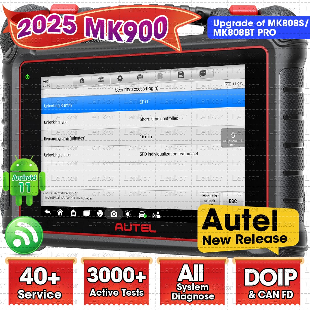 2025 Autel MaxiCOM MK900 MK900BT MX900 Auto All System Diagnostic Scanner Tool