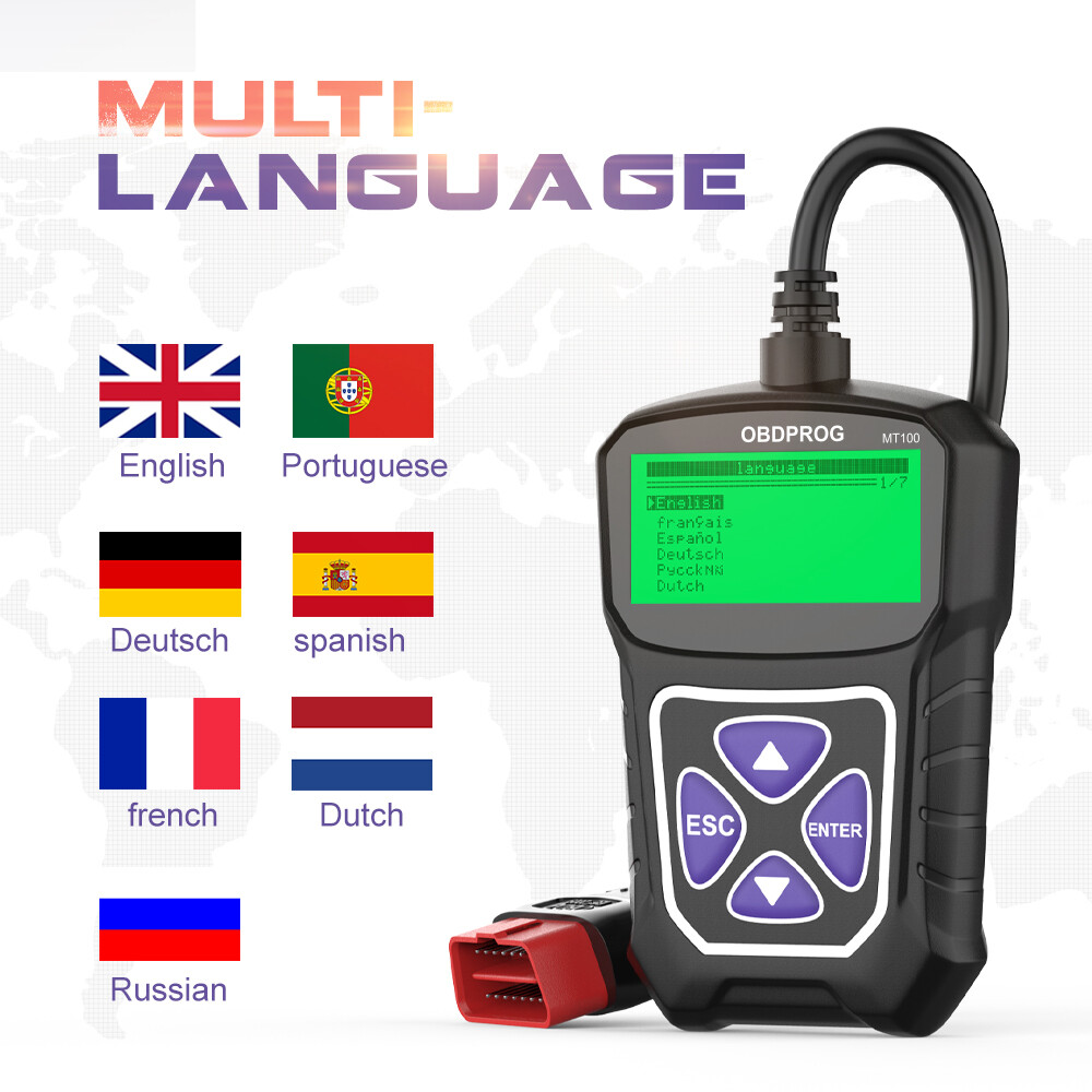 Automotive OBD2 Scanner EOBD Code Reader Check Engine Light Diagnostic Tool