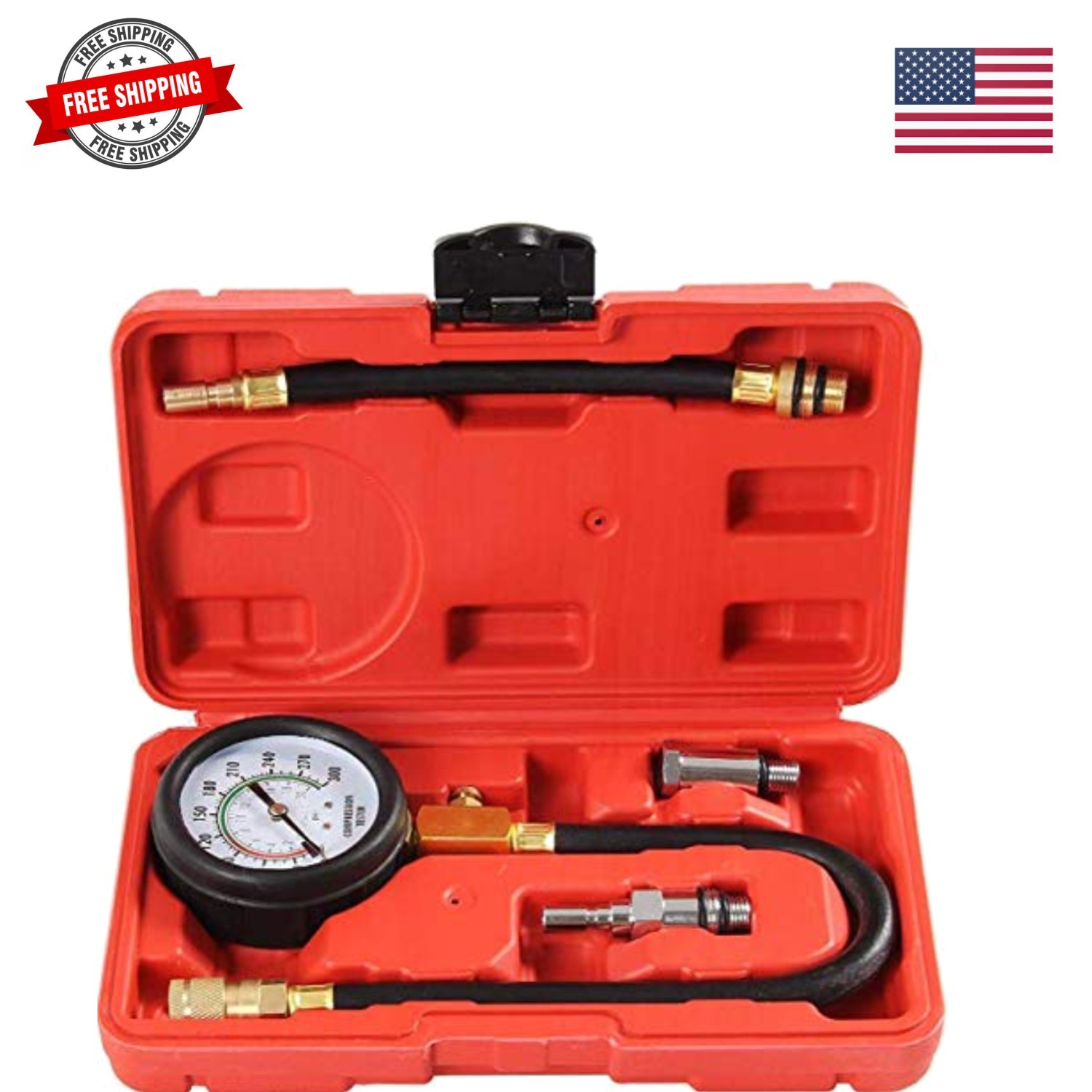 Engine Compression Tester Automotive Fuel Pressure Tester Kit, Engine Compres…