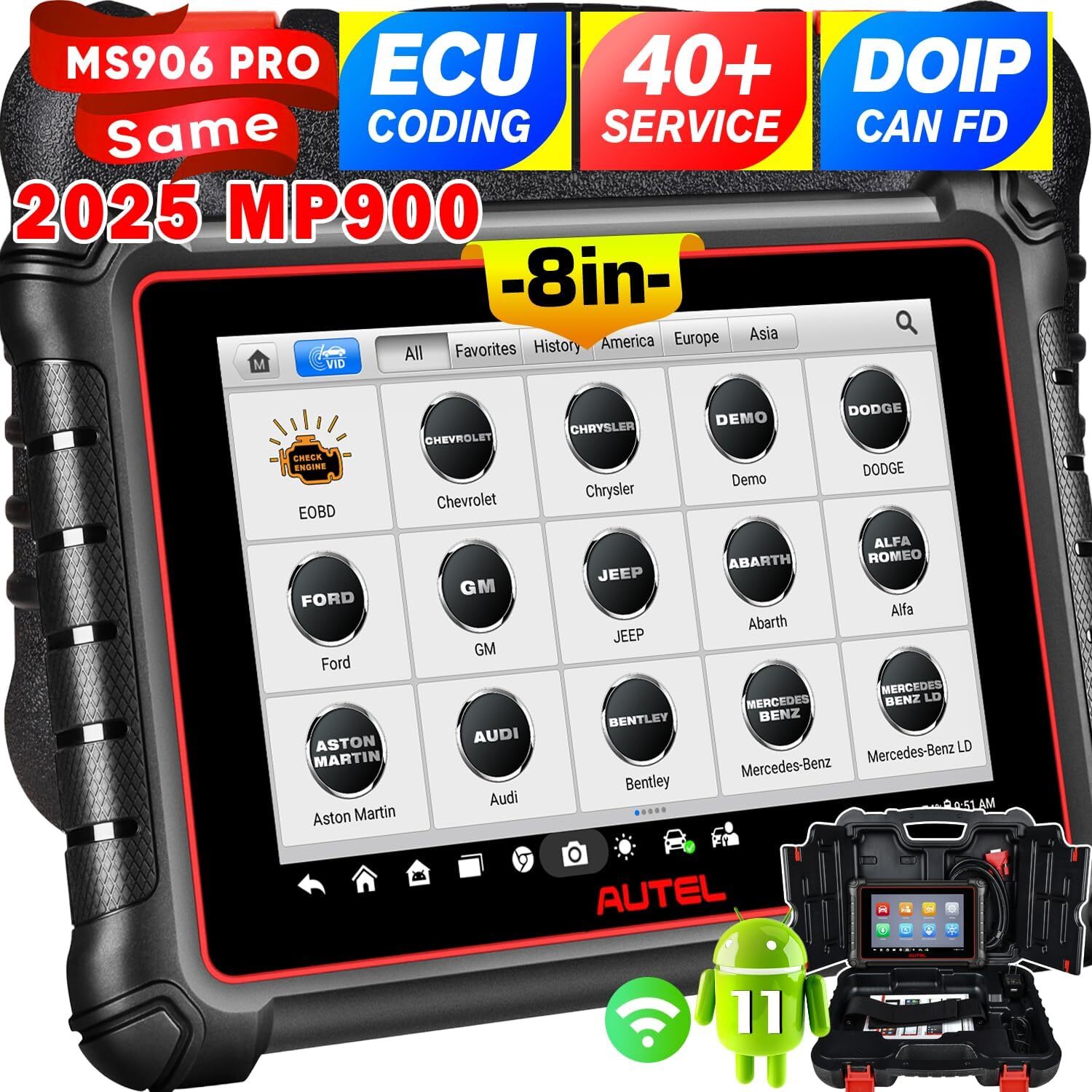 Autel MaxiPRO MP900 Newer of MS906BT MP808BT PRO ECU Coding / Active Test 2025