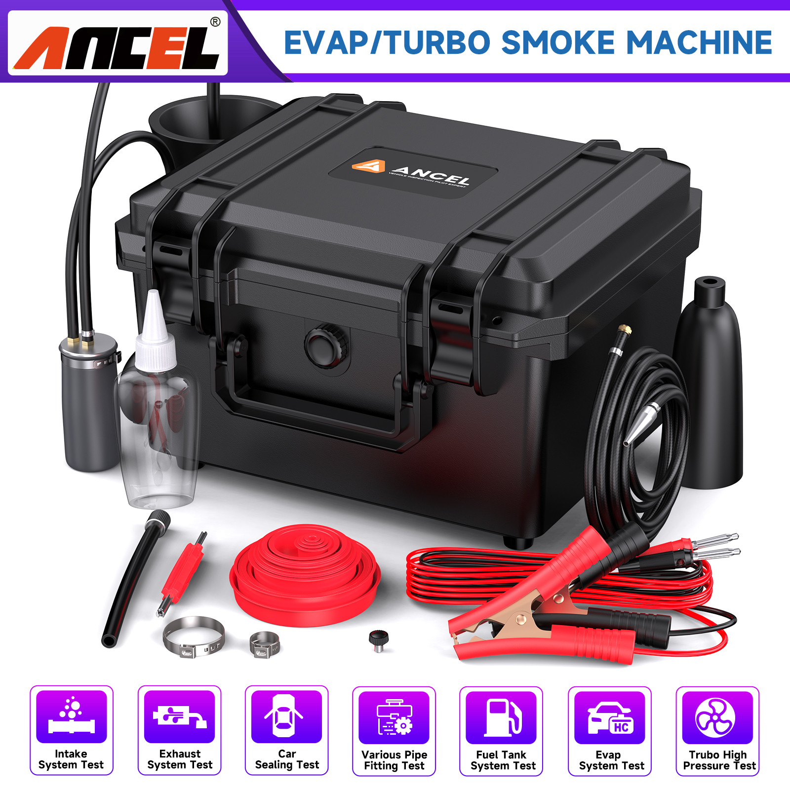 Ancel L8000 EVAP Turbo Smoke Machine Car Leak Detector Includes ALL Accessories