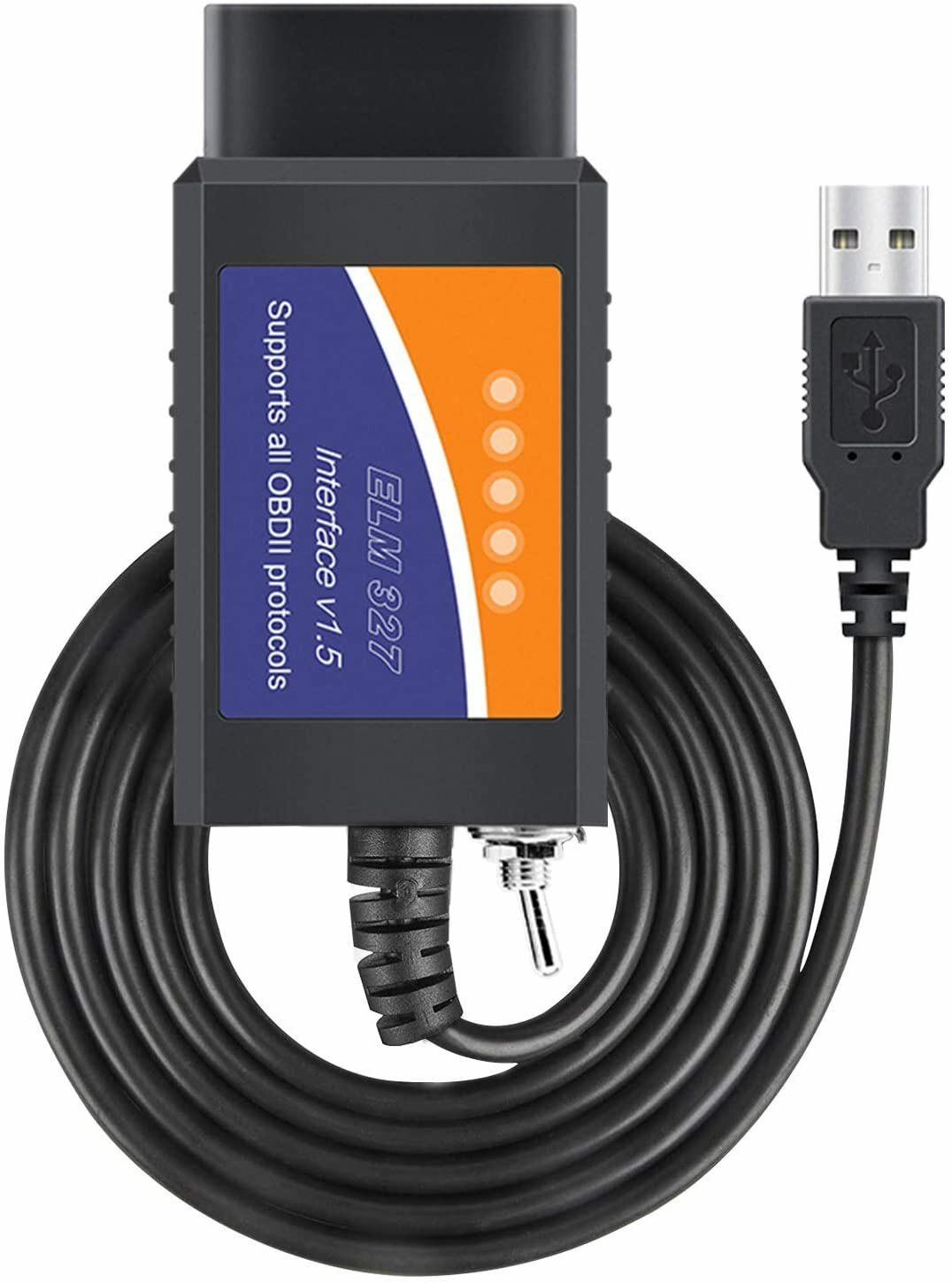 ELM327 V1.5 USB FORScan OBD2 Scanner Adapter for Ford Car and Light Truck HS-CAN