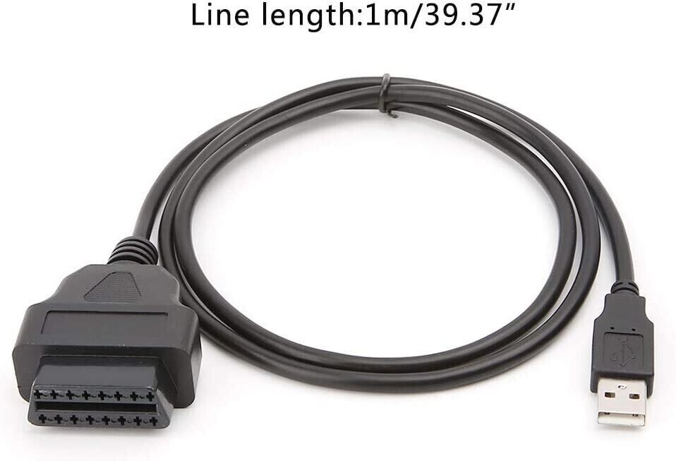 Diagnostic Tools 16 Pin OBD2 To USB Port Charger Adapter Cable Connector Brand.