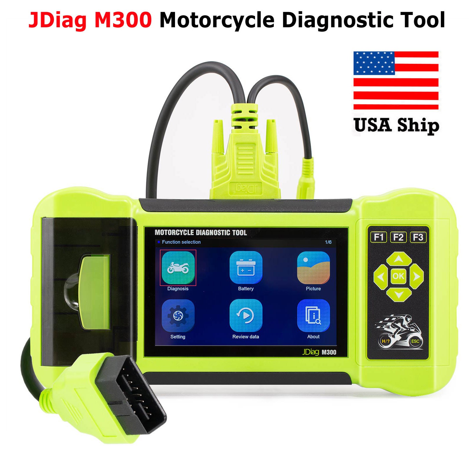 JDiag M300 Motorcycle Diagnostic Scanner Tool For Harley/BMW/Ducati USA Stock