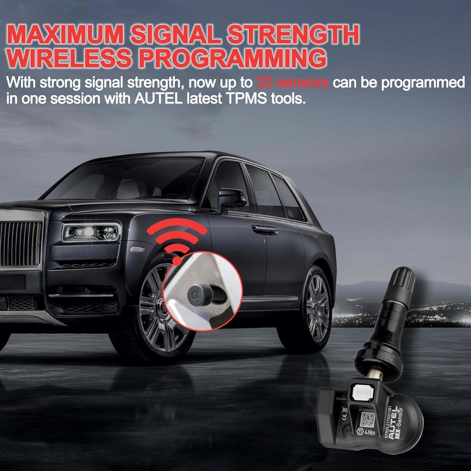 Autel TPMS MX-Sensor 315MHz 433MHz Universal Tire Programmable Pressure Sensors