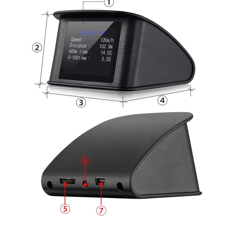 P10 Premium Smart Vehicle Digital HUD Head Up Display OBD2 Car Speed Projector