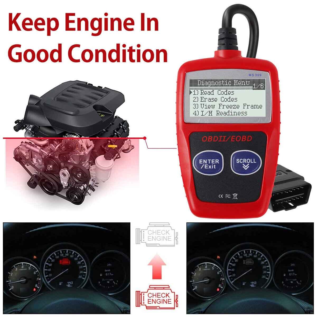 OBD Code Reader Automotive OBD2 Scanner Car Check Engine Fault Diagnostic Tool